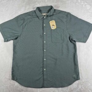 Tommy Bahama Button Up Shirt Men's XL Green Short Sleeve Tencel Modal Hawaii NWT
